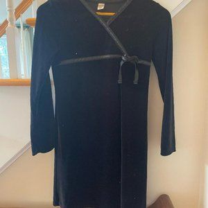 Girls Black Velvet Drress